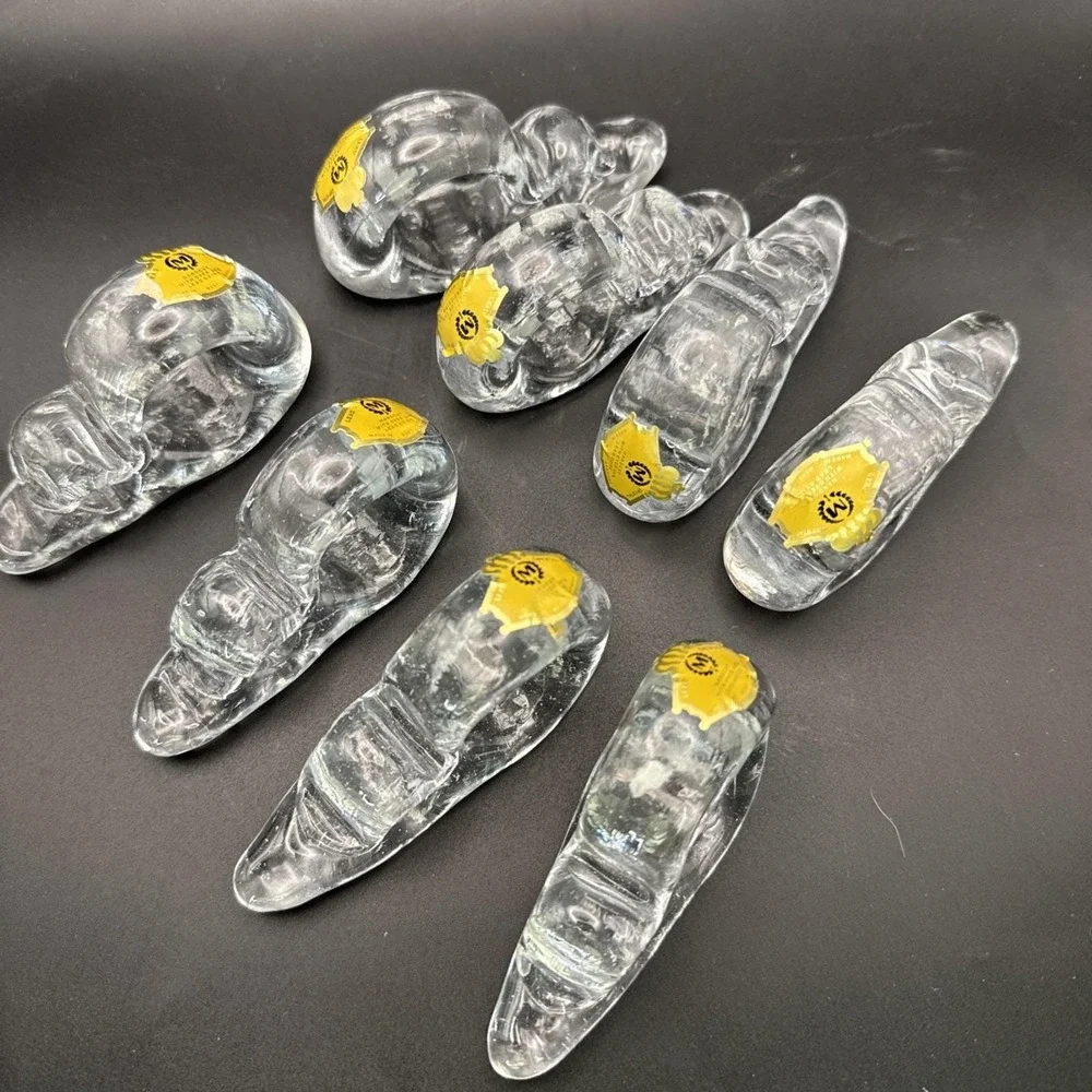Set of 8 NEW VTG Lead‎ Crystal Napkin Rings W Germany Holders Glas Von Marion